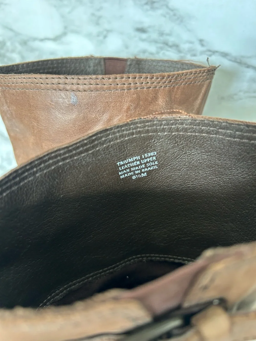 Matisse | women’s size 6.5 leather Boots slouchy, distressed buckle moto style - Picture 9 of 13